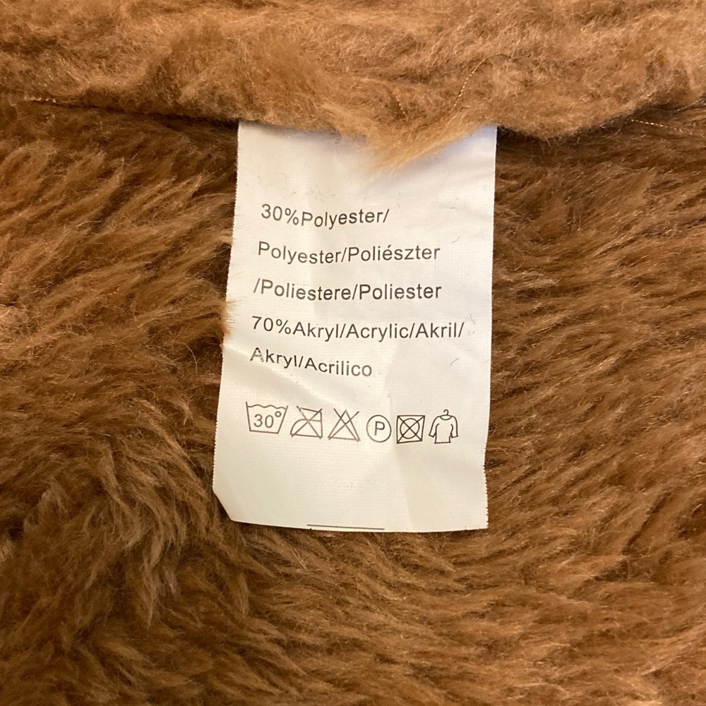 Brown Faux Fur Trimmed Coat - Picture 6 of 9